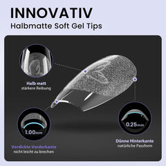 Btartbox Tipuri de Unghii Extra Scurte, Model Migdala – Acoperire Completă cu Gel X Tipuri de Unghii XS Moi pentru Unghii cu Gel – Preformate, Semi-mate, pentru Unghii Late, Salon, 320 Bucăți