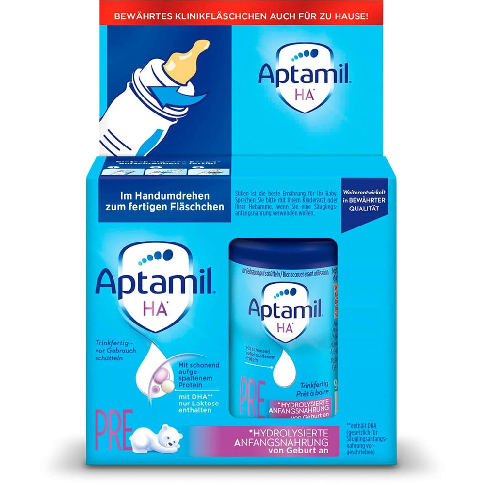 Aptamil HA PRE - Lapte inițial de la naștere, cu DHA, doar lactoză, fără ulei de palmier, lapte praf, 800 g Naty Shop Aptamil Ha Pre 8 x 22.5 ml