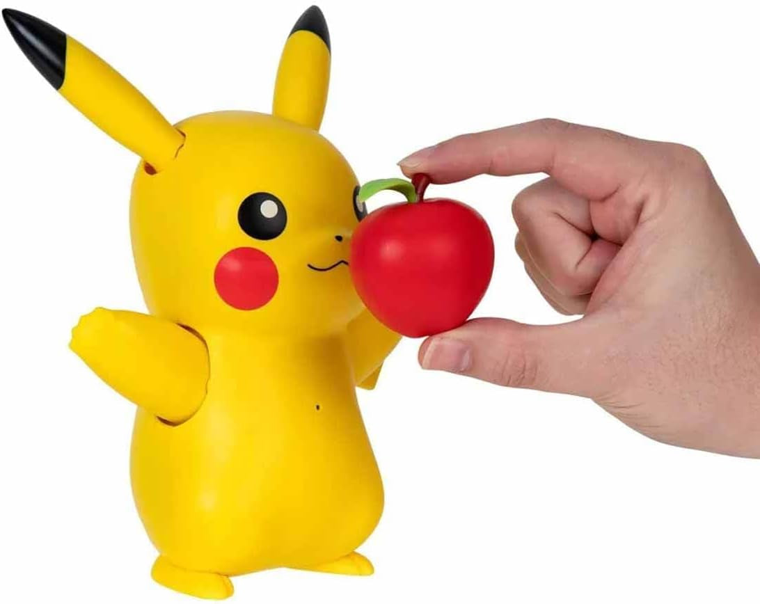 Pokémon PKW3330 - Deluxe Mon Partenaire Pikachu, Pikachu Officiel avec lumière, son et mouvement Figurines Naty Shop