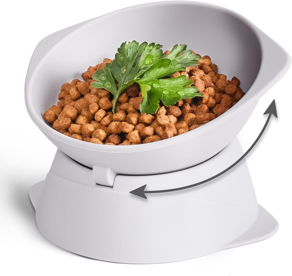ne&no® Silikon Katzennapf erhöhet mit Verstellbarer Neigung | Futternapf Katze erhöhet | Katzen Futternapf erhöhet | Katzen Napf