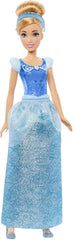 Mattel DISNEY Princesse Cendrillon - Poupée articulée avec tenue scintillante, chaussures et diadème amovibles, cheveux peignés pour un coiffage amusant, pour enfants à partir de 3 ans, HLW06