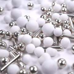 Streusel Hero Chocolate Mix Silver White Sprinkles, 40 grammes Naty Shop