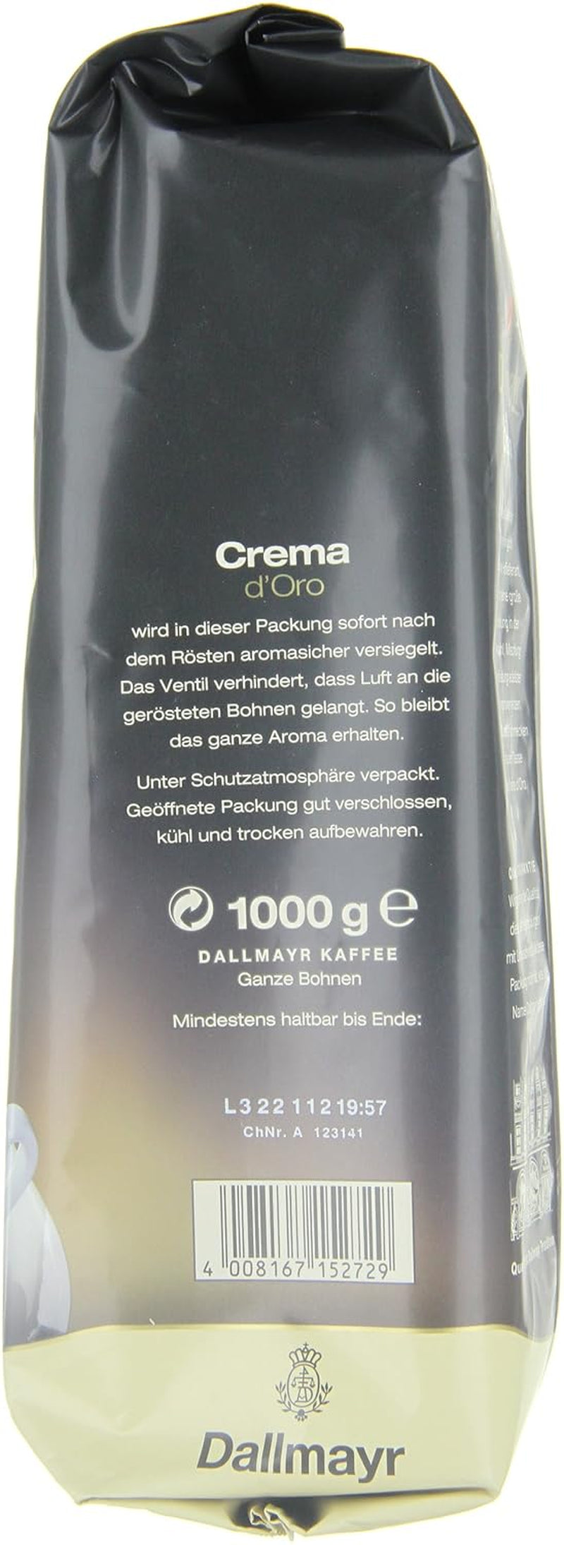 Crema d´Oro 1 000g Ganze Bohne Intenzität: 6/10