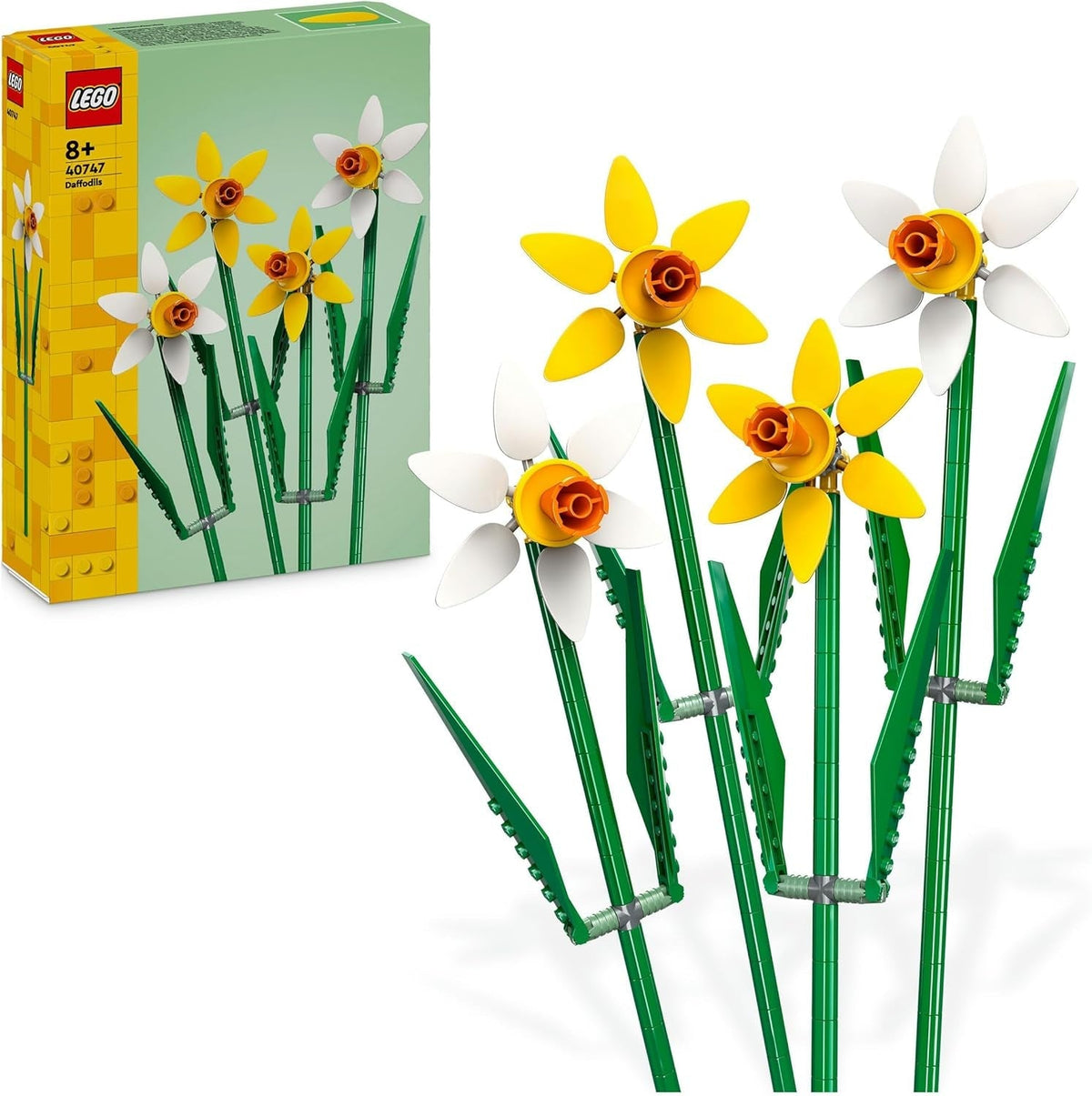 Jonquilles LEGO Botanicals - Cadeaux de Pâques pour filles et garçons - Fleurs artificielles pour enfants - Bouquet de fleurs comme décoration de chambre ou de bureau - Cadeau pour femme - 40747 Jeux de construction Besuche den LEGO-Store Single