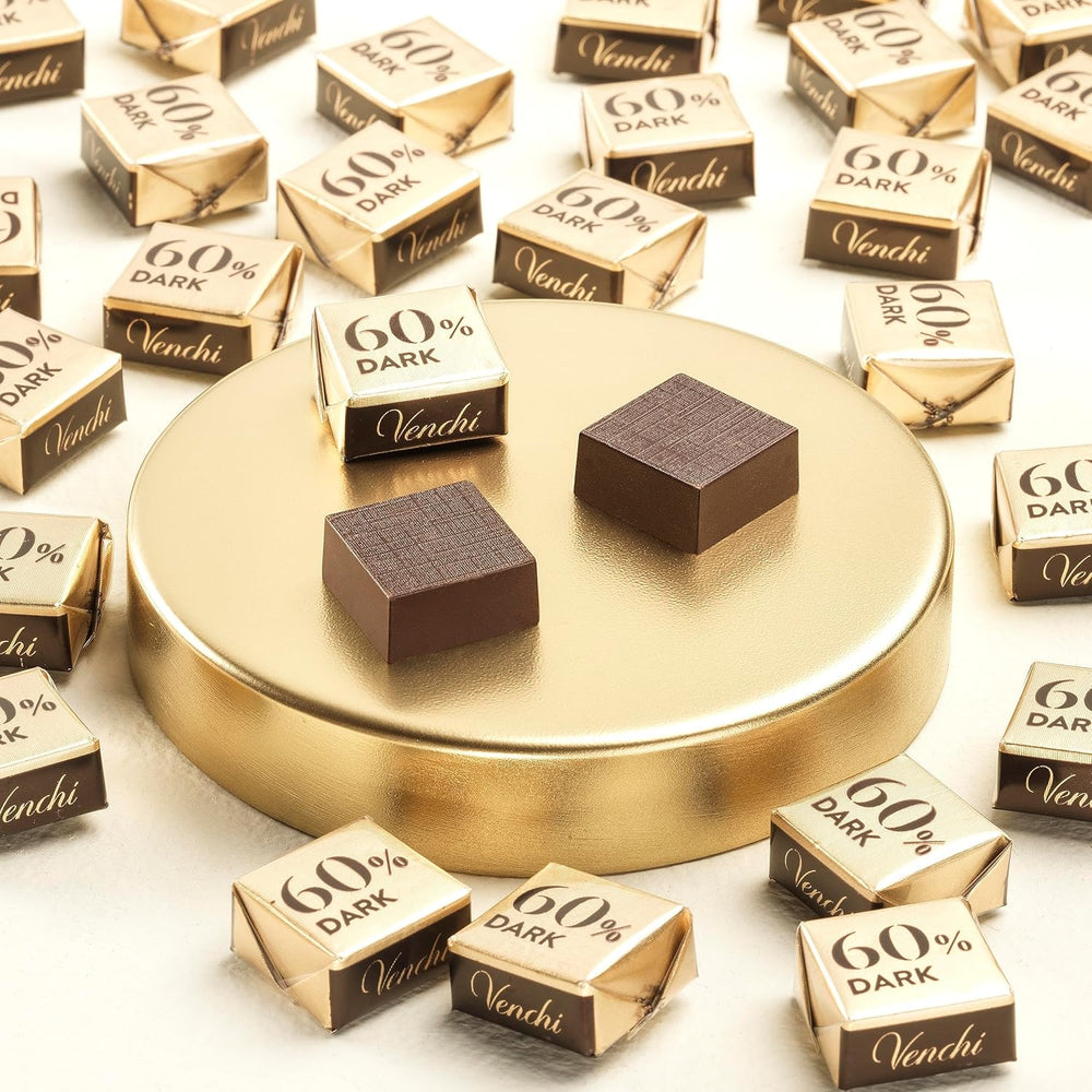 Venchi Cubotto à base de chocolat noir pur à 60% en emballage de 1 kg - végétalien, sans gluten
