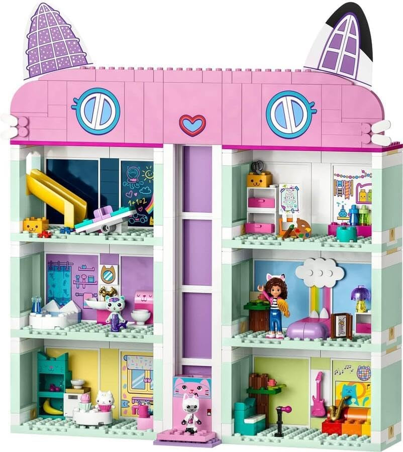 Lego 10788 Maison de poupée de Gabby, 8 pièces et 4 étages Maison de poupée de Gabby avec figurines Pandi, Suricate, Kuchi et accessoires, Cadeau pour filles, garçons et enfants de 4 ans Besuche den LEGO-Store