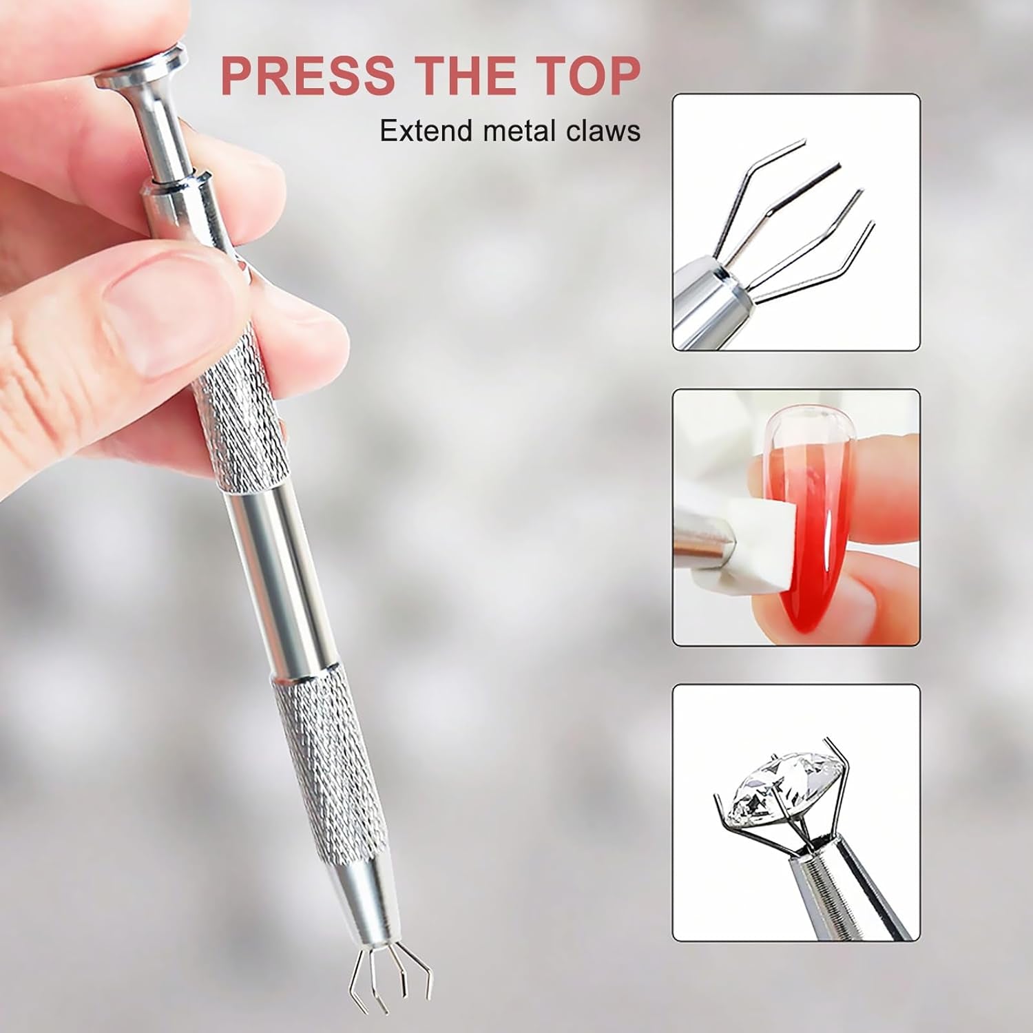 Qufiiry 200 pièces Nail Art Schwämme Mit Metallgreifer, Nagelkunst Schwammpinsel, Maniküre Zubehör Für Nägel, Um Eine Varavländ von Gradient Nail Art Patterns to Create (Blanc)