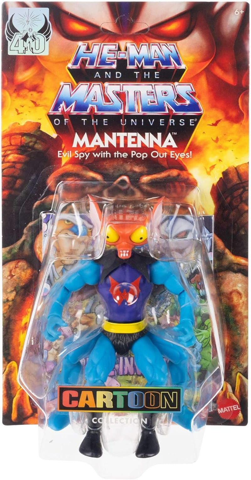 Figurine d'action Masters of the Universe Origins Mantenna Princess of Power de la collection Cartoon, env. 14 cm de haut années 1980 TV Bogeyman Lift-Up Eyes JBM78 Figurines Naty Shop