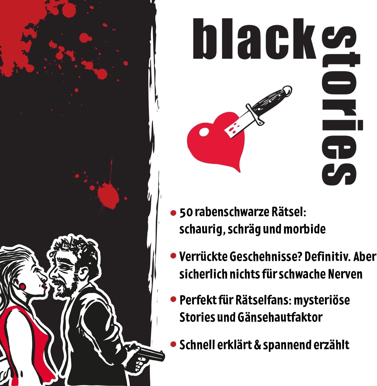 Moïse. Black Stories Medicine - 50 puzzles avec des cas du monde de la médecine, un jeu de cartes criminelles avec des variantes de jeu et des jetons de score, un jeu de réflexion pour adolescents et adultes.
