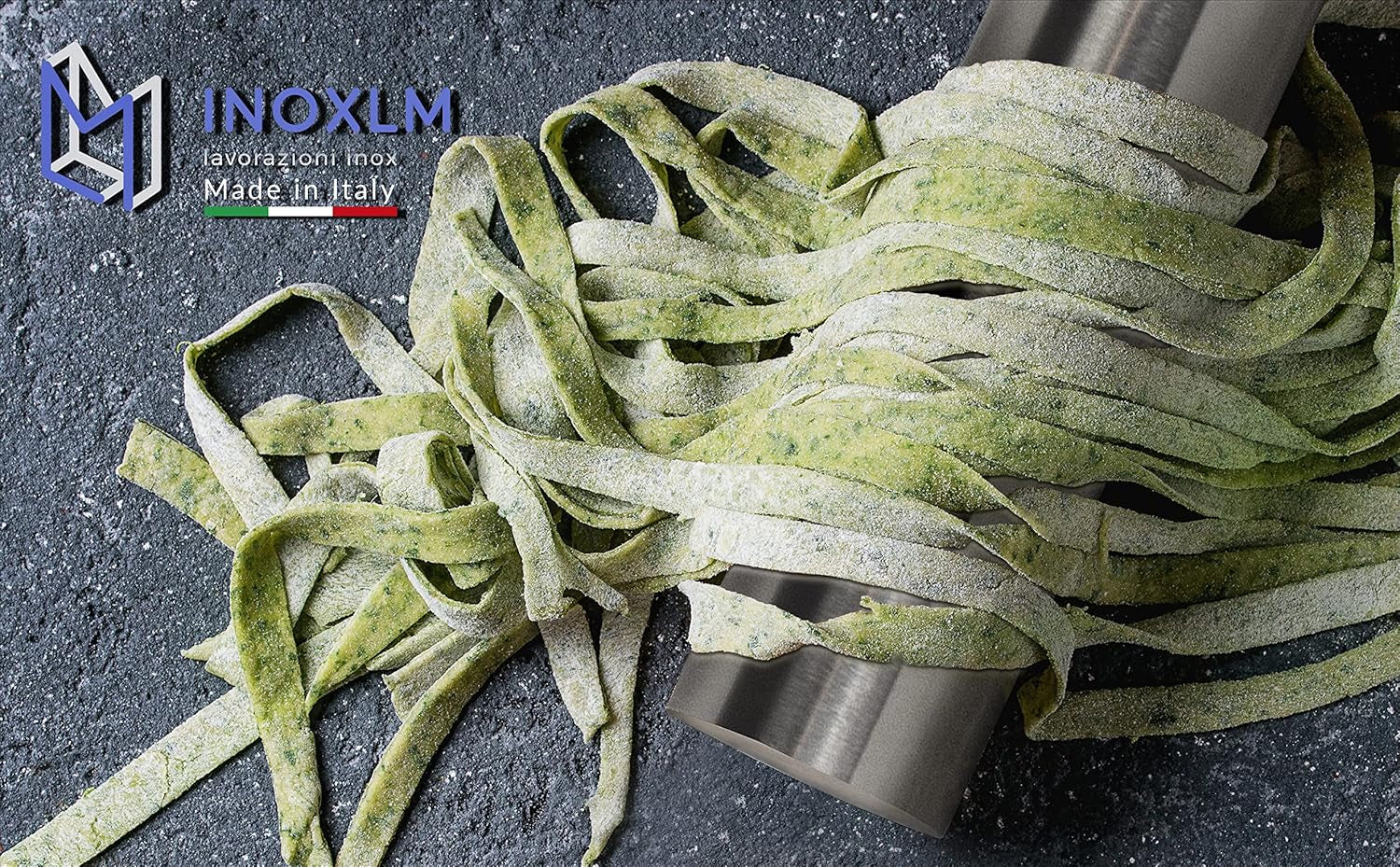 INOXLM Rouleau à pâtisserie en acier inoxydable pour pâte à pain, pizza, gâteau (sac taupe)