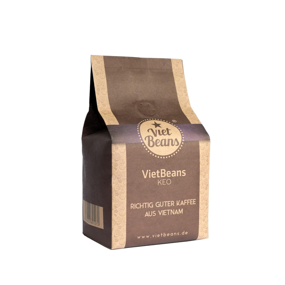 VietBeans KEO - Schokoladiger Kaffee – Ganze Kaffeebohnen - Geröstet au beurre, whisky et rhum - Schoko-Geschmack intensif - Arôme : Schokolade - 250g