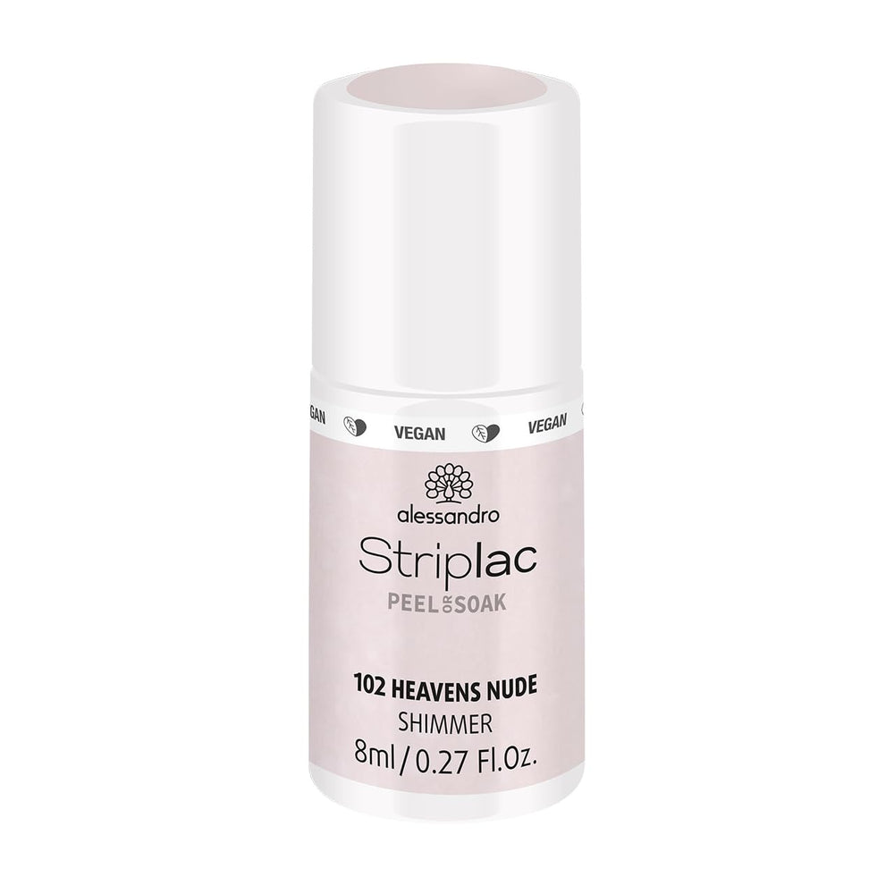 Vernis à ongles UV Alessandro Striplac White Honeymoon - Délicat et longue tenue - S'enlève facilement grâce à la technologie de retrait - Vegan et cruelty-free - 8 ml