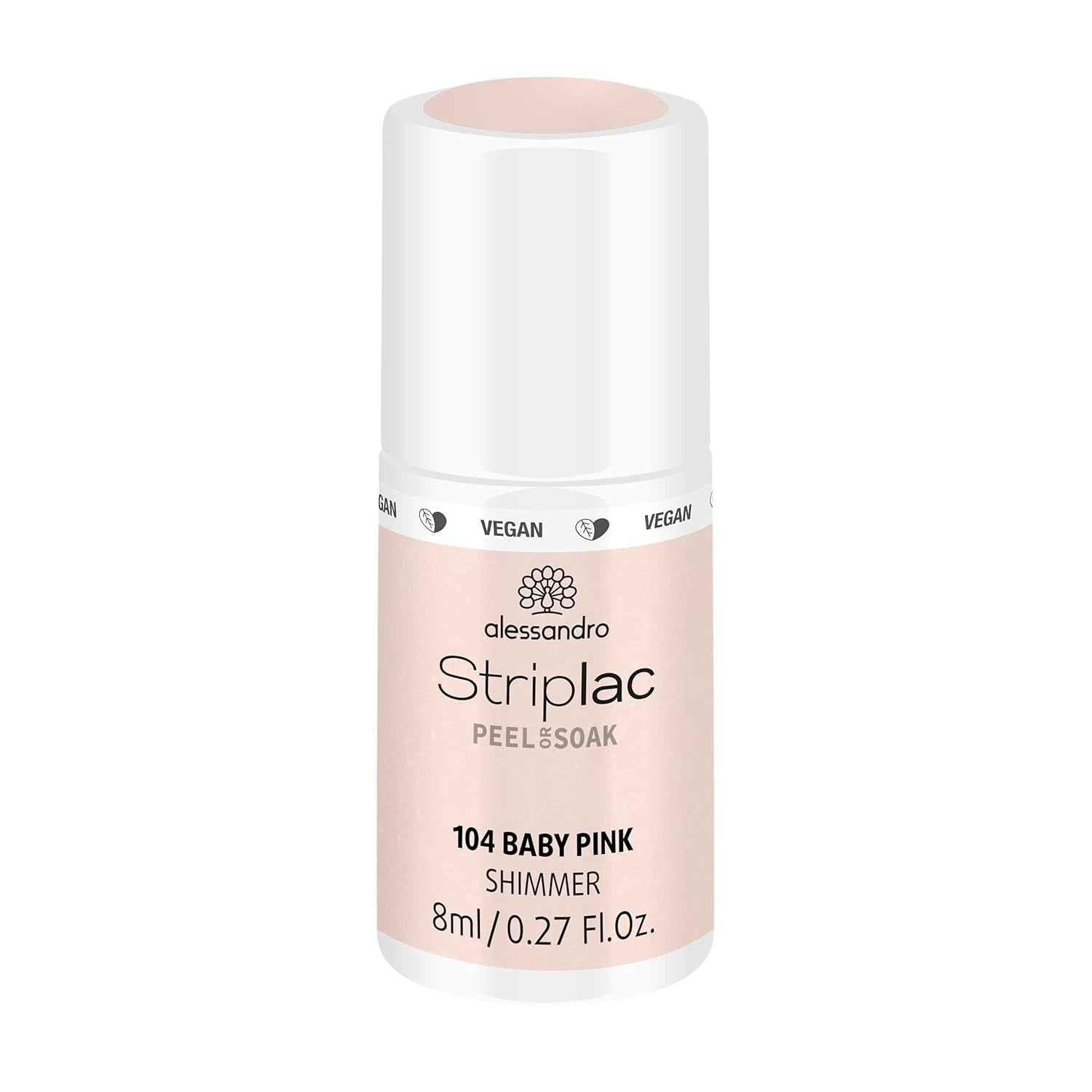 alessandro Striplac UV-Nagellack Lilly Billy – Doux et facile à utiliser – Application facile grâce à la technologie Peel-Off – Vegan et sans alcool – 8 ml