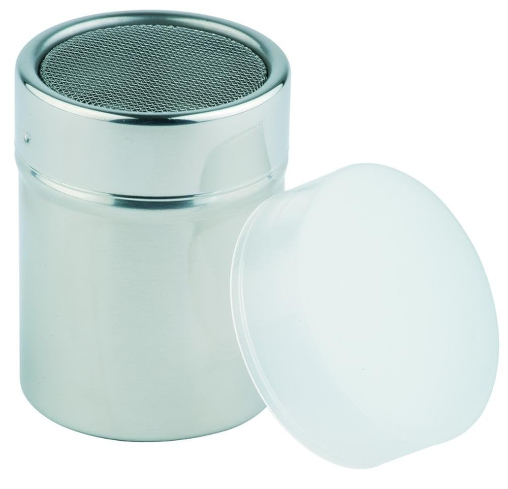 Distributeur à mailles APS 776, Ø 5,5 cm, hauteur 7,5 cm, récipient en acier inoxydable, cache-poussière en PP