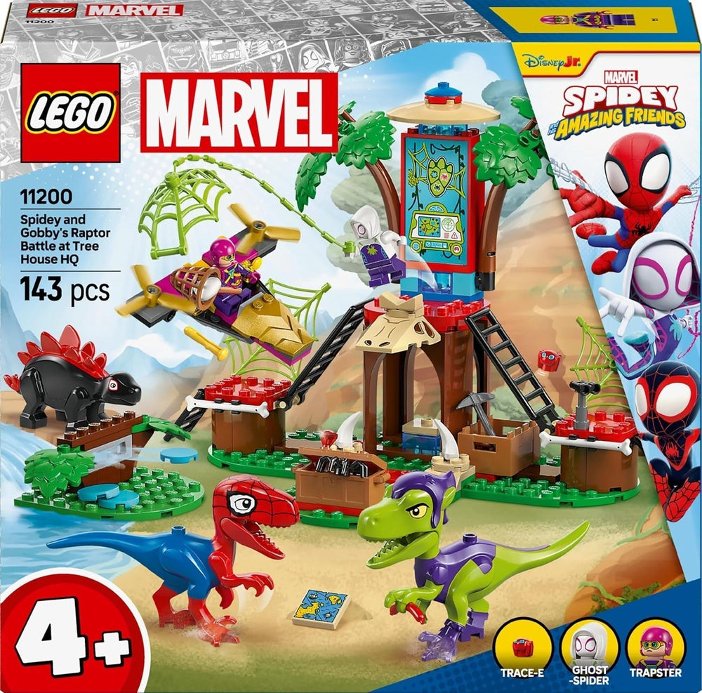 LEGO Marvel Showdown à la cabane dans les arbres : Spidey-Rex contre. Gobby-Raptor, ensemble de construction et de jeu dinosaure, jouet dinosaure cadeau pour garçons et filles à partir de 4 ans, Spidey et ses super amis 11200 ensembles de construction Besuche an LEGO-Store