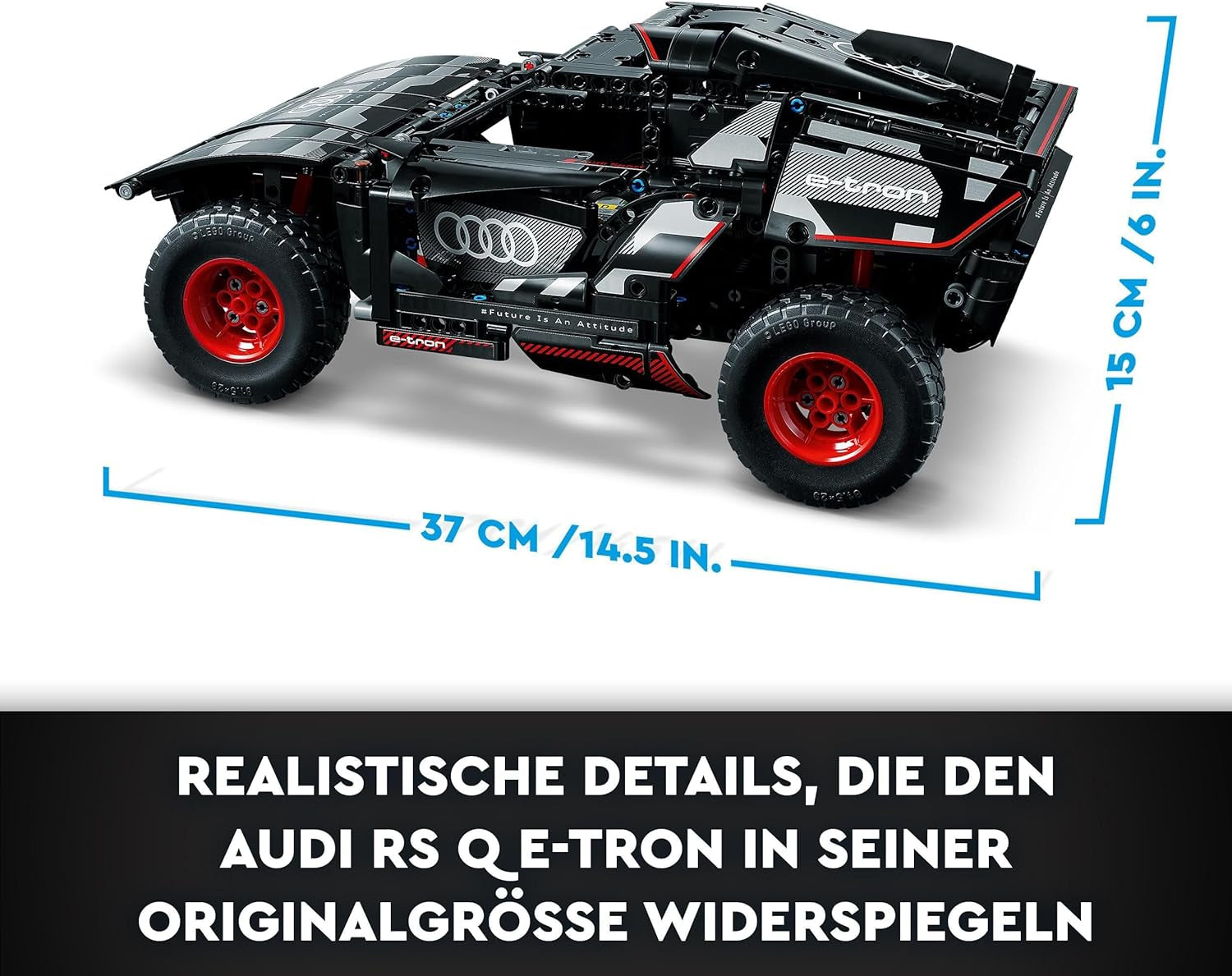 LEGO 42160 Technic Audi RS Q e-tron, véhicule de rallye automobile télécommandé, véhicule de rallye de rallye Dakar, pilote d'application RC avec Control+, conçu pour les jeunes, les filles et les fans à partir de 10 ans pour la construction