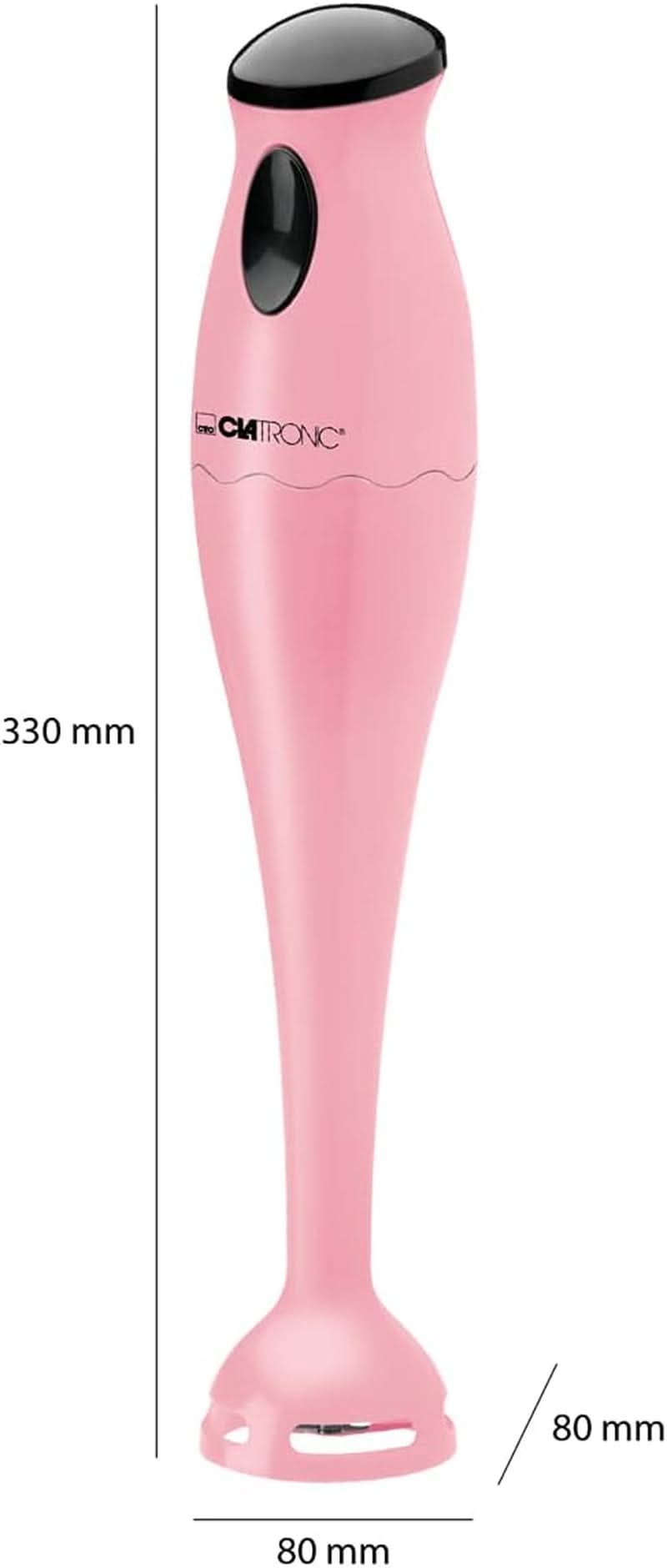 Clatronic Stabmixer/Pürierstab/Blender/Stab-Mixer/Stick/Mixstab SM 3577 ; Edelstahl-Schlagmesser; Pour Smoothie, Kürbispüree, Babybrei, Milchshake ; Avec Mixbehälter (500 ml); 180 watts ; Cuisine Rose Naty Shop