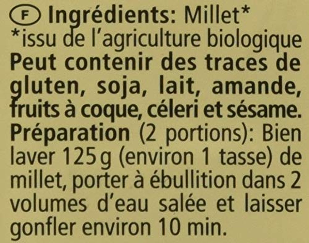 Paquet de millet entier 1 kg