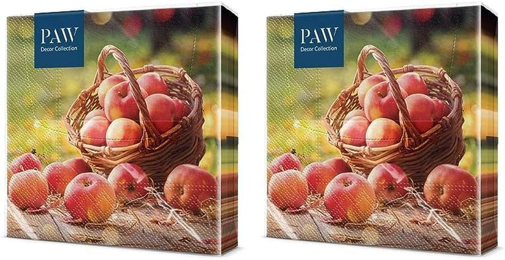 PAW - Șervețele 3 straturi (33 X 33 Cm) I 20 bucăți I Perfect pentru zile de naștere, petreceri, întâlniri I Decorațiuni de masă de toamnă I Șervețele de hârtie colorate - Floarea-soarelui Petale galbene I Floarea-soarelui dansatoare