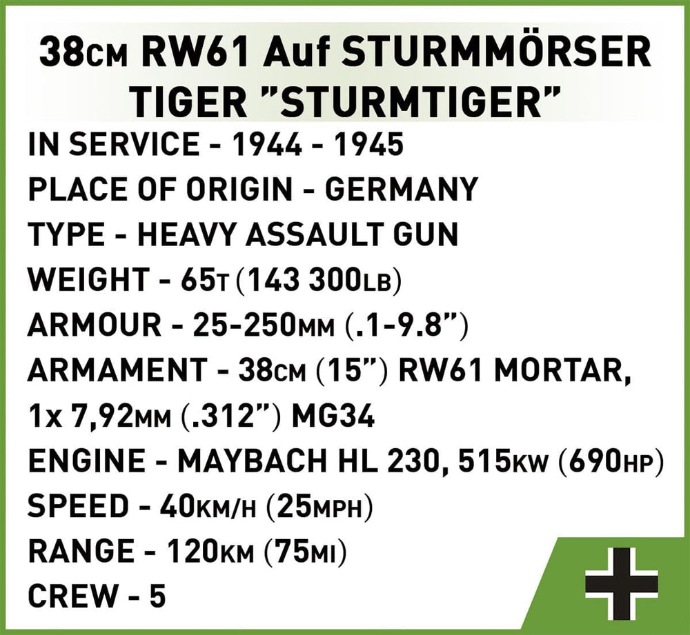 Cobi 2585 Sturmmörser Tiger STURMTIGER