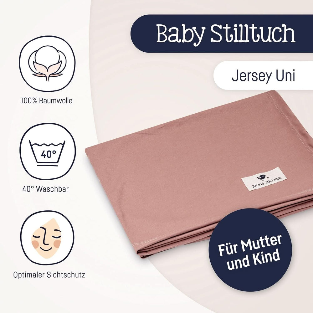 Julius Zöllner Stilltuch Aus 100 Prozent Jersey-Baumwolle, OEKO-TEX STANDARD 100, Made in Germany, Uni Tan Accessoires Alimentation et Allaitement Bebe Naty Shop