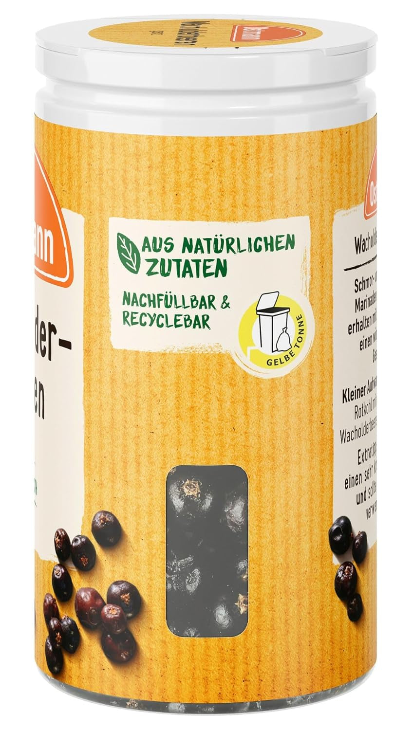 Ostmann Gewürze - Wacholderbeeren ganz | Idéal pour assaisonner les plats de choucroute et de gibier 20 g dans Der Streudose