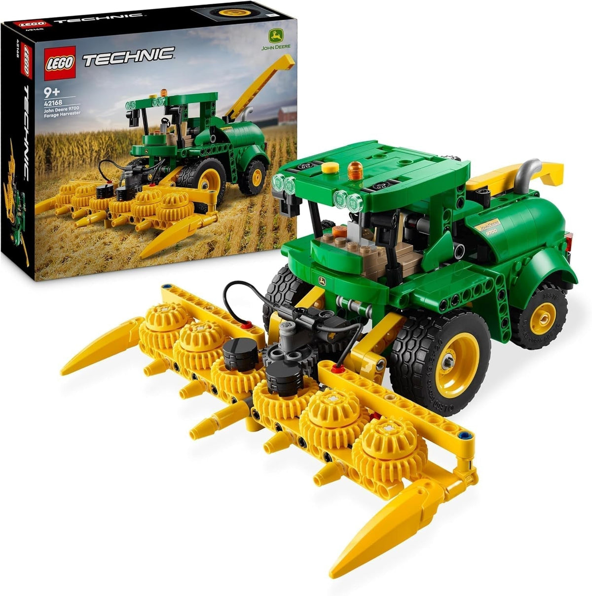 LEGO Technic John Deere 9700 Ensileuse de fourrage pour enfants, jouet, tracteur, ferme, modèle de véhicule avec fonctions réalistes, cadeau pour garçons et filles de 9 ans, 42168 Ensembles de construction Besuche den LEGO-Store Single