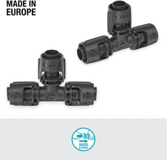 Piesă în T pentru sistem de irigare Gardena Micro-Drip 13 mm (1/2 inch): Conector pentru țevi de alimentare de 13 mm, ramificație în formă de T, irigare automată, reutilizabilă (13201-20)
