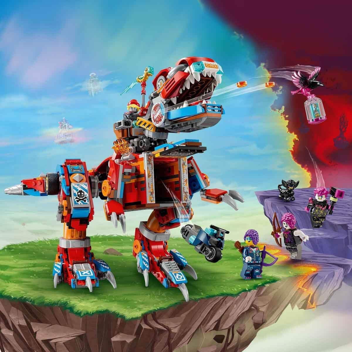 LEGO Dreamzzz 2-en-1 Coopers Dino-Mech C-Rex Jouet Ptérodactyle T.Rex Figurine d'action pour garçons et filles Jouet créatif Ensemble d'aventure Cadeau pour enfants de 9 ans 71484 Jeux de construction Beuche den LEGO-Store