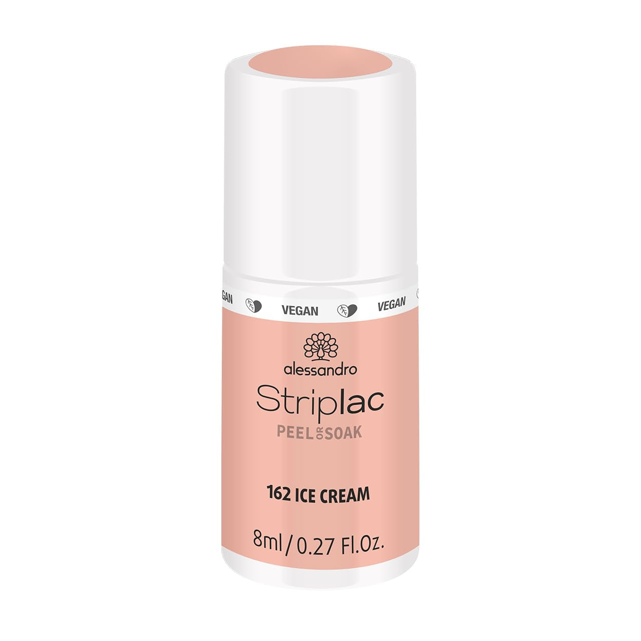 Vernis à ongles UV alessandro Striplac Coral Sunshine – Délicat et longue durée – S'enlève facilement grâce à la technologie de retrait – Vegan et cruelty-free – 8 ml