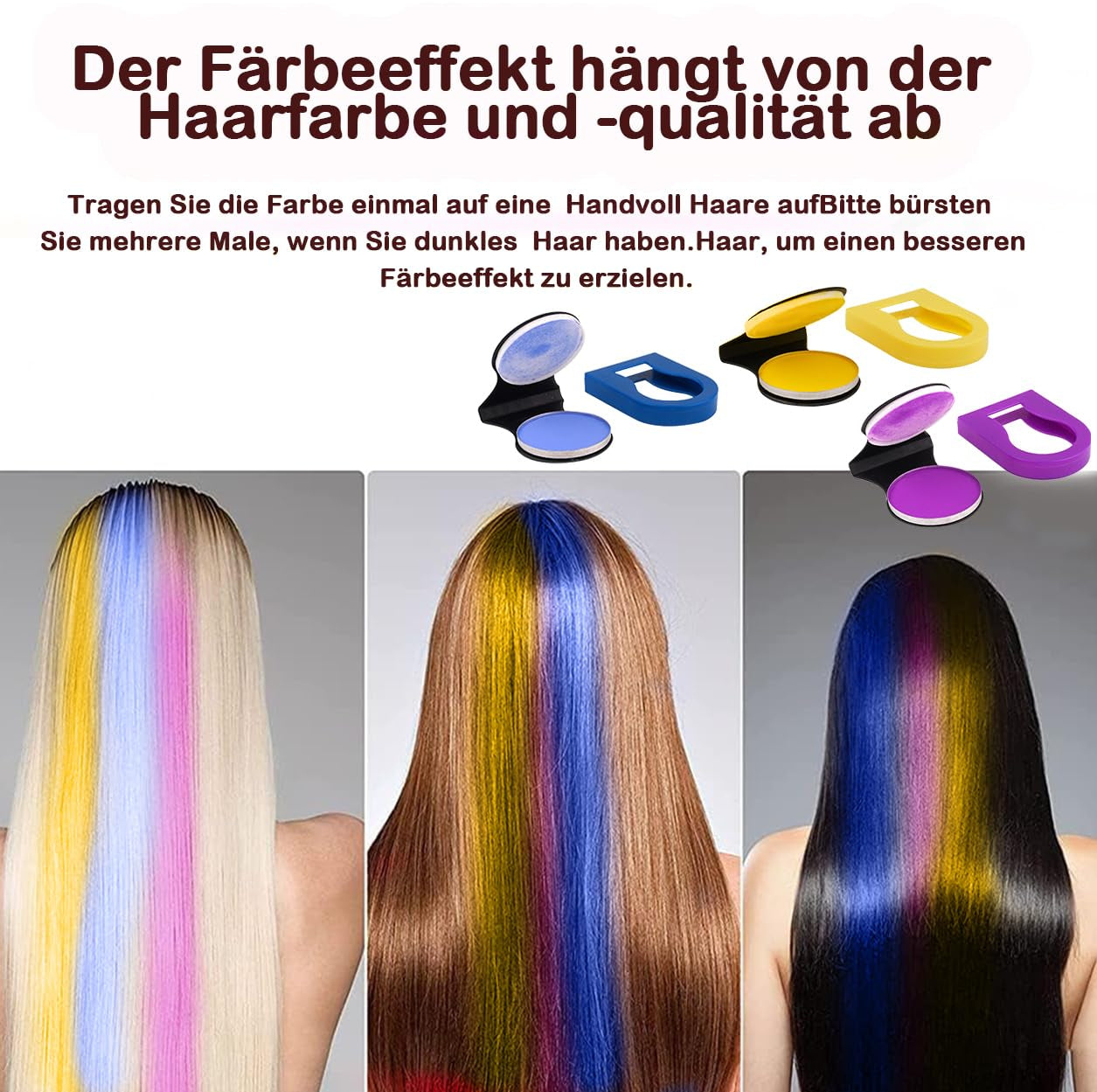 Craie à cheveux pour filles, 8 pièces de craie à cheveux lavable pour enfants, couleur de cheveux brillante temporaire portable non collante, teinture pour cheveux en spray pour enfants, Noël, fête d'anniversaire Naty Shop