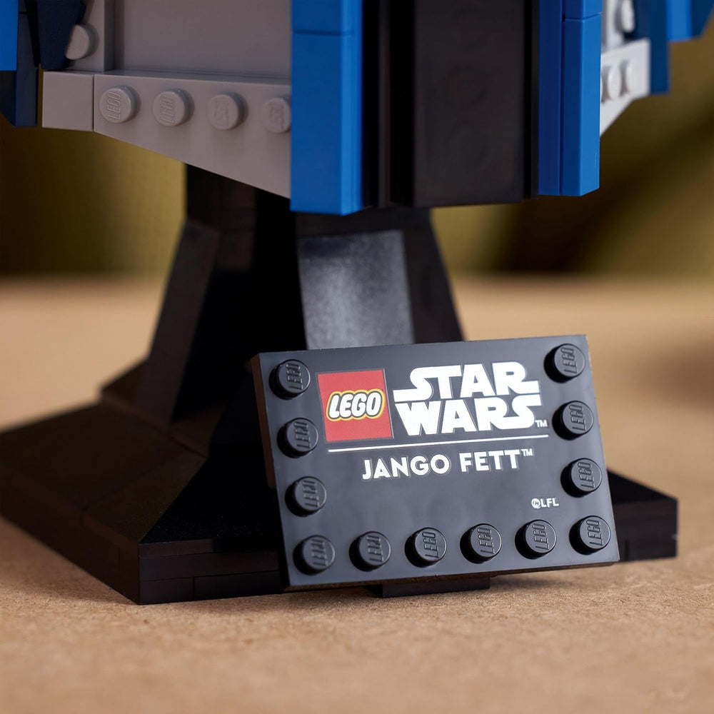 LEGO Star Wars 75408 Casque Jango Fett - Ensemble de construction Mandalorien pour adultes - Modèle avec support, plaque signalétique et antenne réglable - Cadeau pour les fans de L'Attaque des Clones Besuche den LEGO-Store