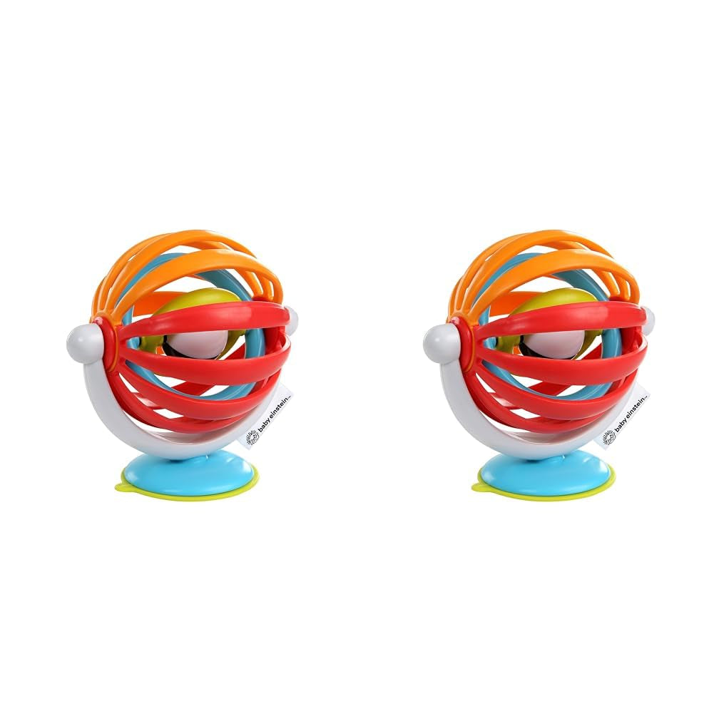 Baby Einstein, jucărie cu rotiță lipicioasă, perfectă pentru călătorii sau deplasări, bază absorbantă pentru fixarea pe suprafețe netede ,1 bucată (pachet de 1) Jucarii Bebe Naty Shop Baby Einstein Sticky Spinner 1 bucată (pachet de 2)