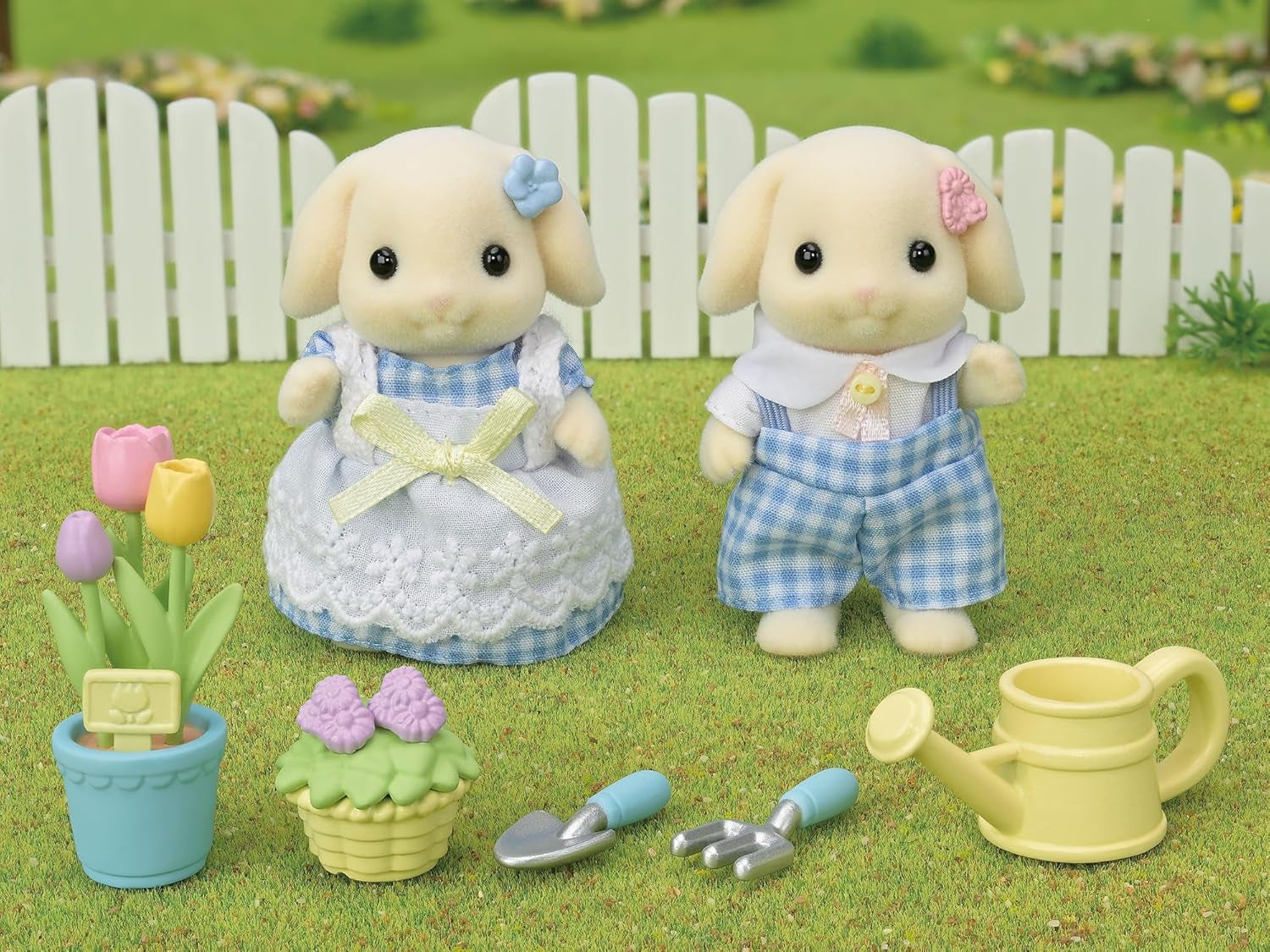 Sylvanian Families - 5736 Blumen- und Garten-Spielset mit Figuren - Figuren für Puppenhaus