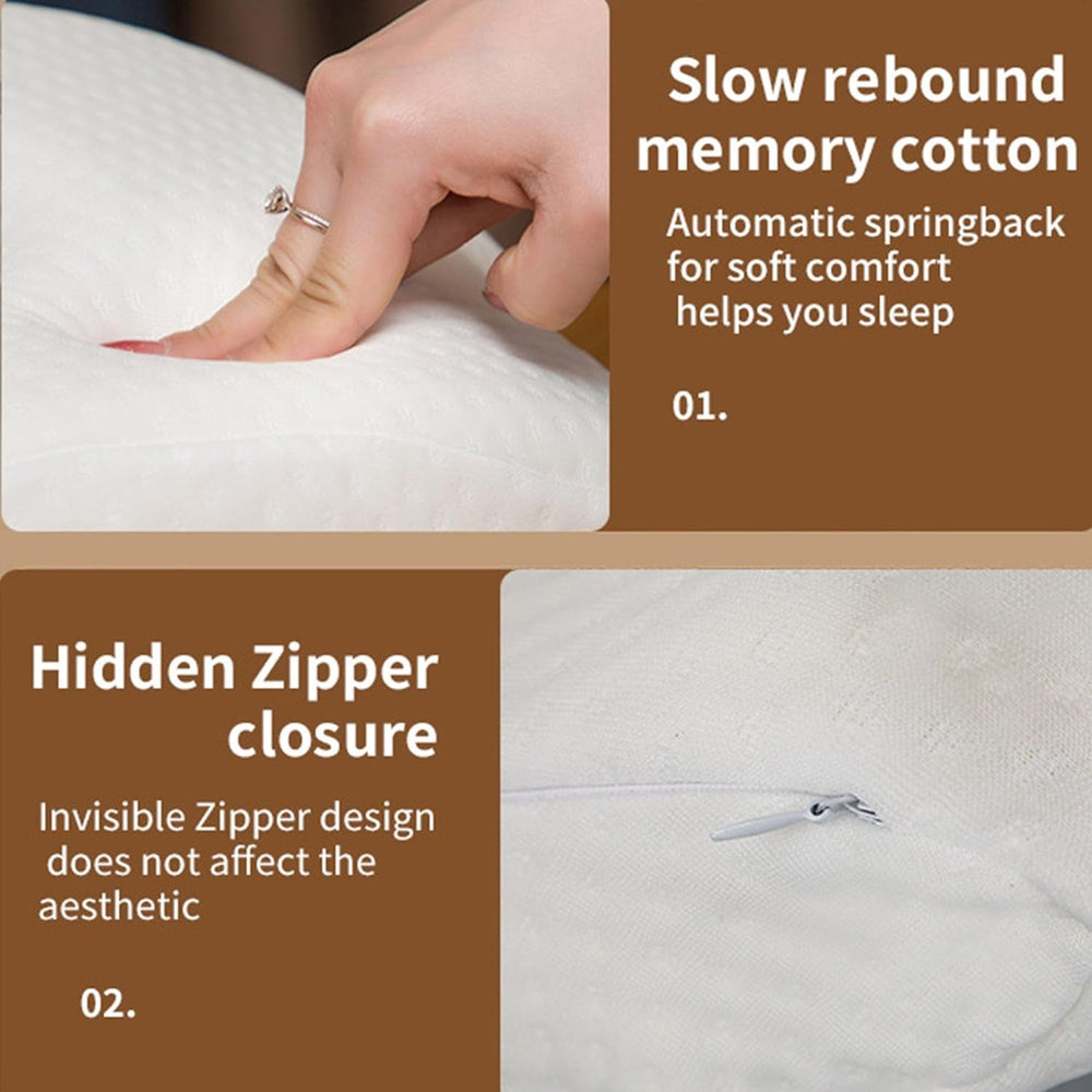 MINGZE Oreiller multifonctionnel en mousse à mémoire de forme, oreiller cervical en forme de U, oreiller de sommeil à rebond lent, oreiller à pression de rebond, oreiller en soie glacée pour la protection des mains et du cou, oreillers orthopédiques cervicaux Naty Shop