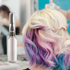 Vopsea de păr Stick - Culoare temporară a părului Cretă Pieptene netoxic, lavabil pentru fete, mascara pentru păr, set de culoare pentru păr, alb Vopsea pentru par Naty Shop