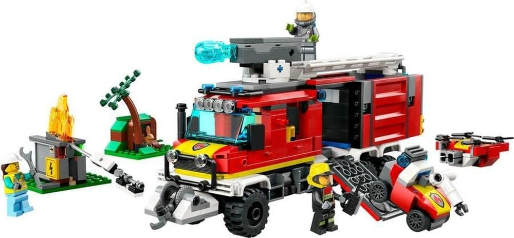 LEGO 60374 Véhicule de commandement des pompiers de la ville, camion de pompiers moderne, jouet avec drones de lutte contre l'incendie, figurines pour enfants, ensembles de construction Besuche den LEGO-Store