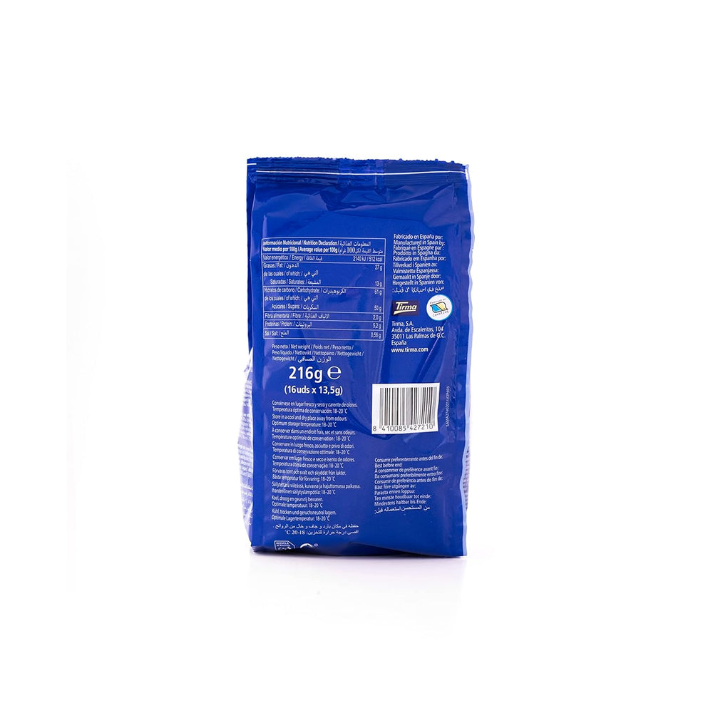 Tirma Mini gaufrettes au chocolat blanc | (16 unités x 13,5 g), 216 g | Garniture à la crème délicate | Sans OGM | Convient aux végétariens | Emballé individuellement | Collation emballée