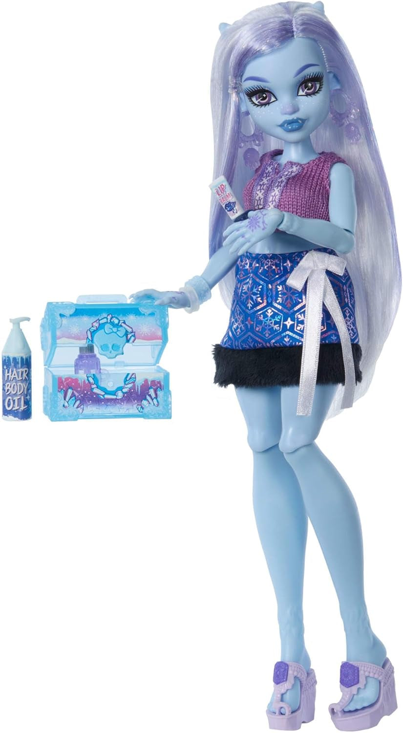Monster High Self-Scare Secrets Abbey Bominable Puppe und Zubehörset mit 13 realistischen Überraschungen wie Henna, Zeichnungen und Häkeleien, JHK44