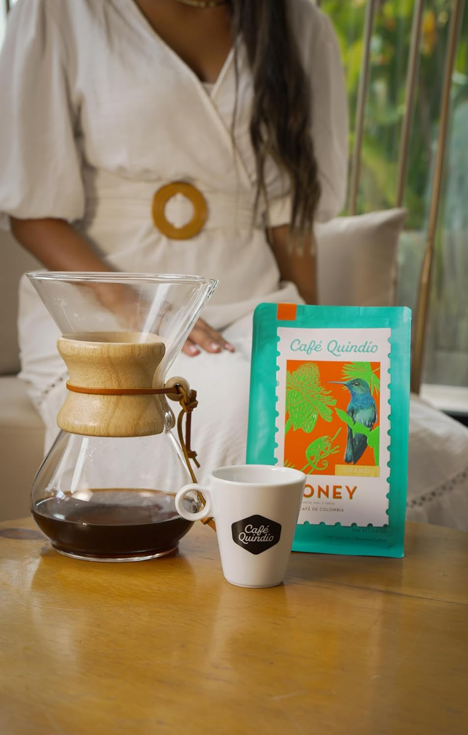 Café de spécialité Café Quindio - Grains de café 100% Arabica, Colombie - aux notes naturelles de miel léger (250g) - idéal pour les machines à café filtre ou porte-filtre