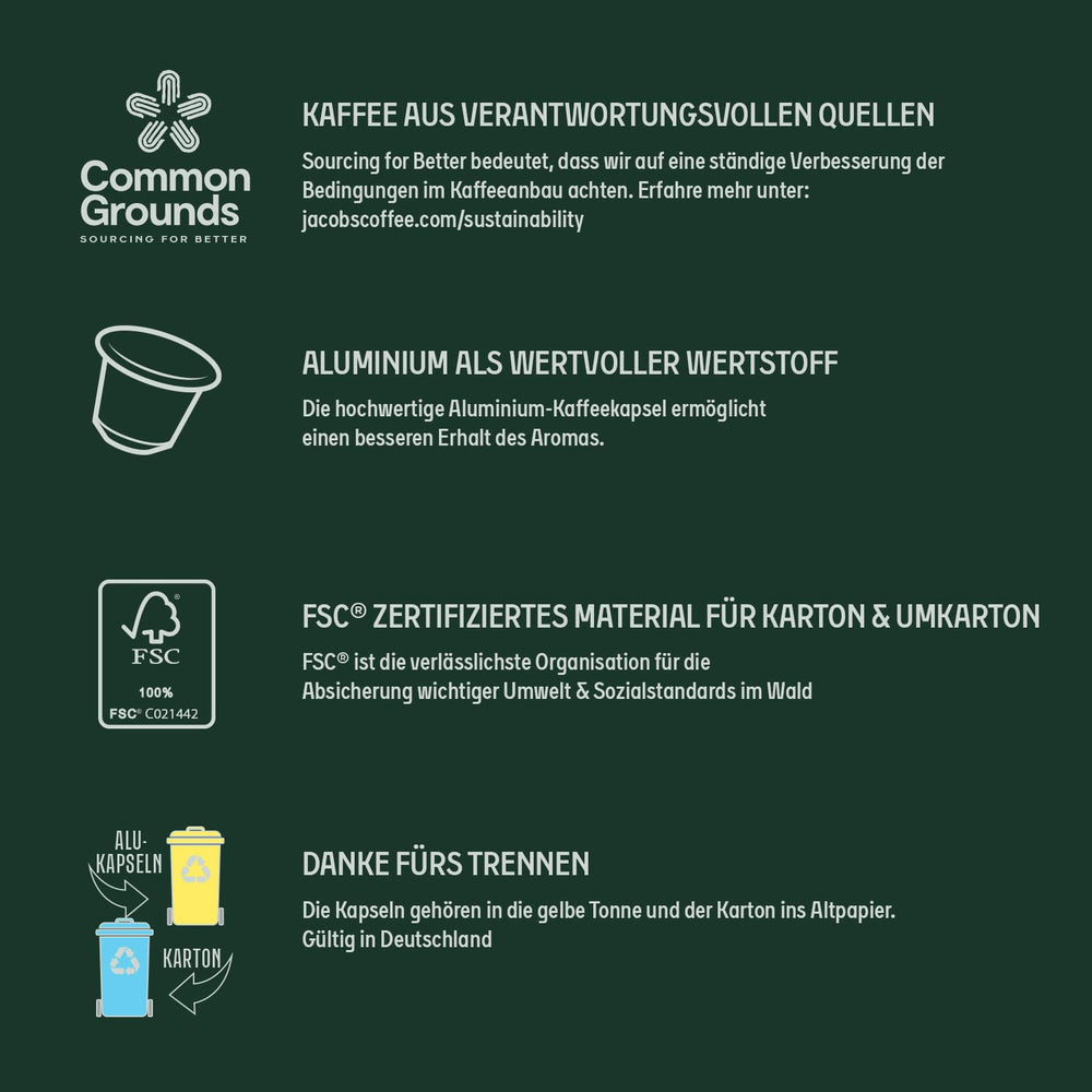 Jacobs Capsules de café Lungo Intenso, Intensité 8/12, 10 x 20 tasses, Capsules de café compatibles Nespresso*, 200 capsules