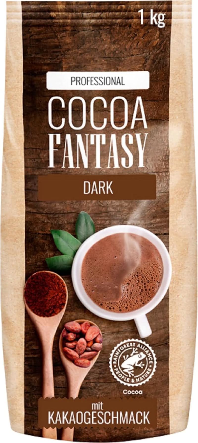 Cocoa Fantasy Hot Choc Powder, 1 kg de cacao en poudre pour chocolat chaud, 15% de cacao Naty Shop