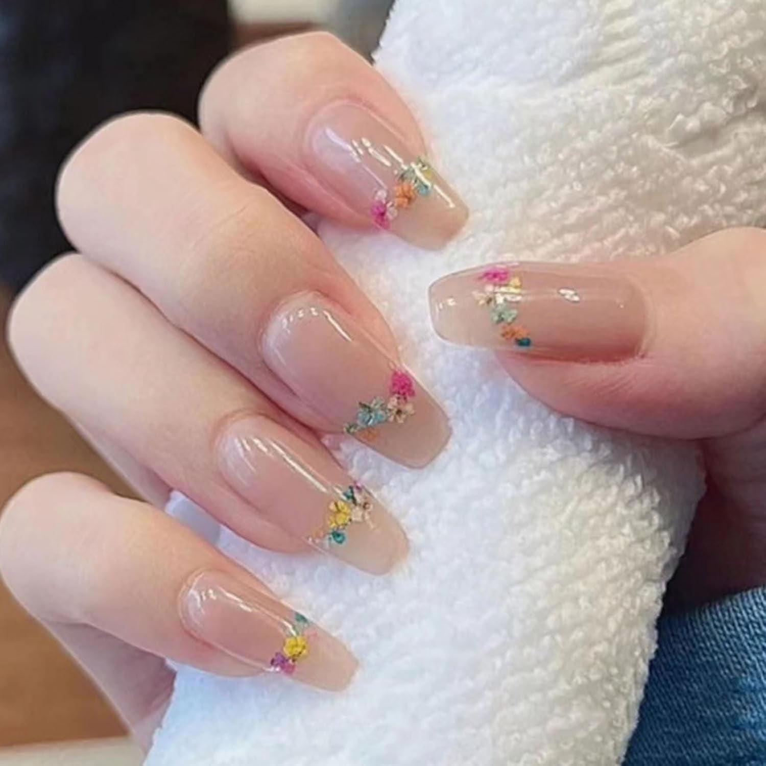 Flori uscate pentru unghii, 8 borcane, flori uscate 3D pentru unghii, autocolante colorate naturale pentru unghii, flori uscate, accesorii pentru unghii pentru decorarea unghiilor, meșteșuguri DIY