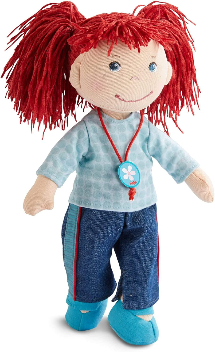 HABA 306518 - Kleiderset Jeans, Zubehör für Puppen ab 1,5 Jahren