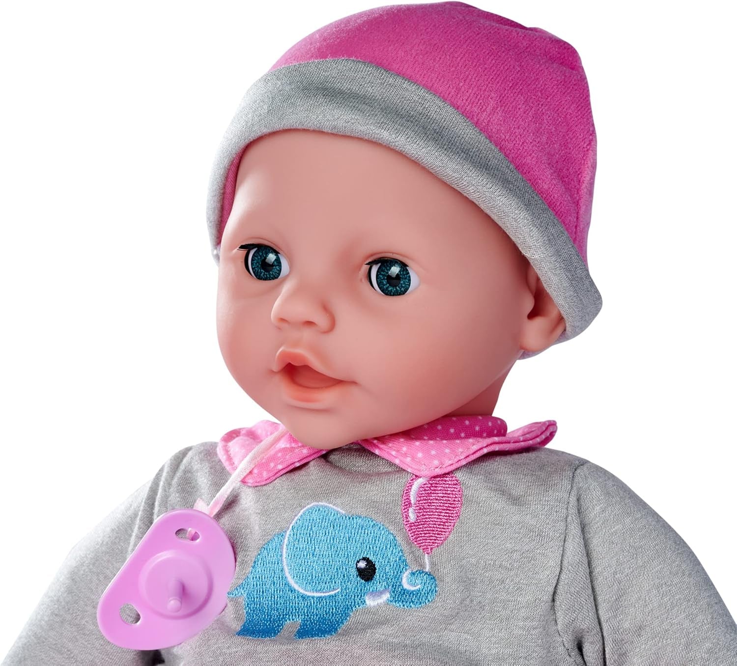Simba 105140066 - Laura Interactive, poupée au corps souple avec des yeux endormis, babille en bougeant, boit au biberon et dort, 40cm, poupée à partir de 2 ans Naty Shop Dolls