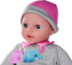 Simba 105140066 - Laura Interactive, poupée au corps souple avec des yeux endormis, babille en bougeant, boit au biberon et dort, 40cm, poupée à partir de 2 ans Naty Shop Dolls