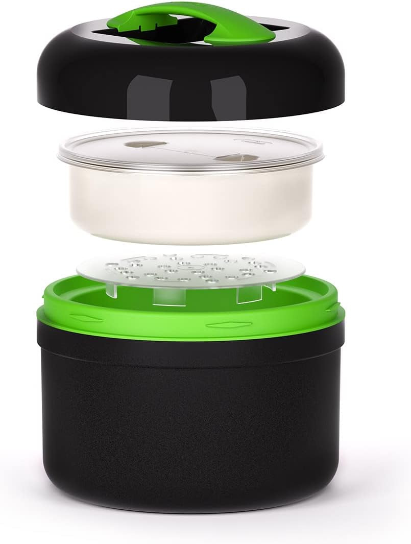 VALHERMFOOD25-03 Lunchbox Pro Term 2,5 l Colorée - Gris/Vert Boîtes de conservation Naty Shop