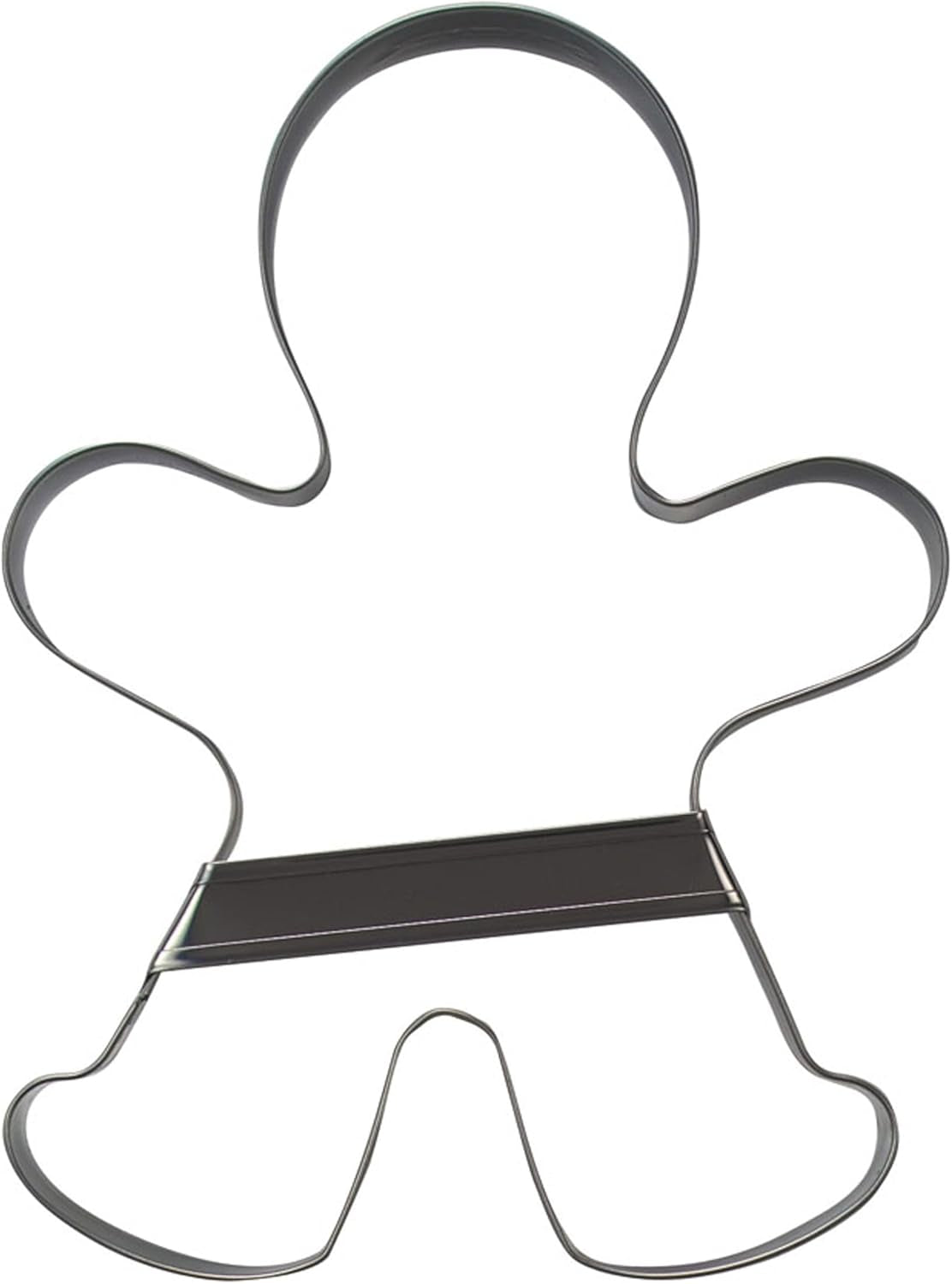 Städter 041332 Boîte à biscuits Bonhomme en pain d'épices, acier inoxydable, argent, 20,5 cm