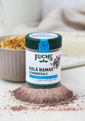 Fuchs Gewürze - Kala Namak - Schwarzsalz - Gewürzsalz für veganes Rührei - ingrédients naturels - 100 g en dose variable, recyclable