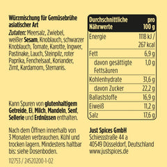 Just Spices Asia Brühe Brühe I Würze asiatische Suppen zu Hause self I Gewürzdose, 65 g
